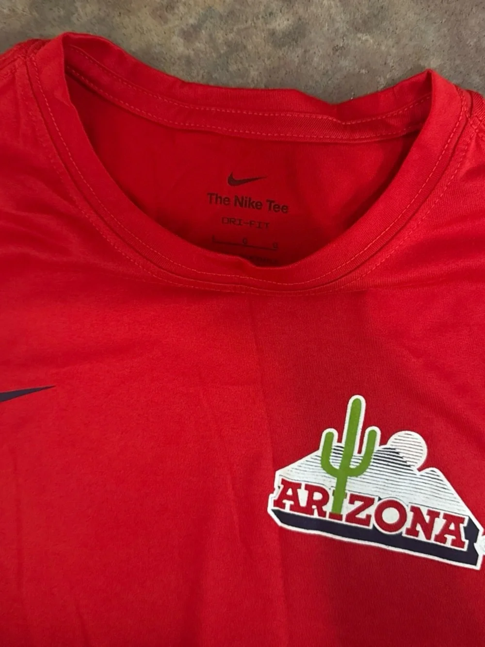 Nike Red Arizona Short-Sleeve Performance Tee with Cactus Logo